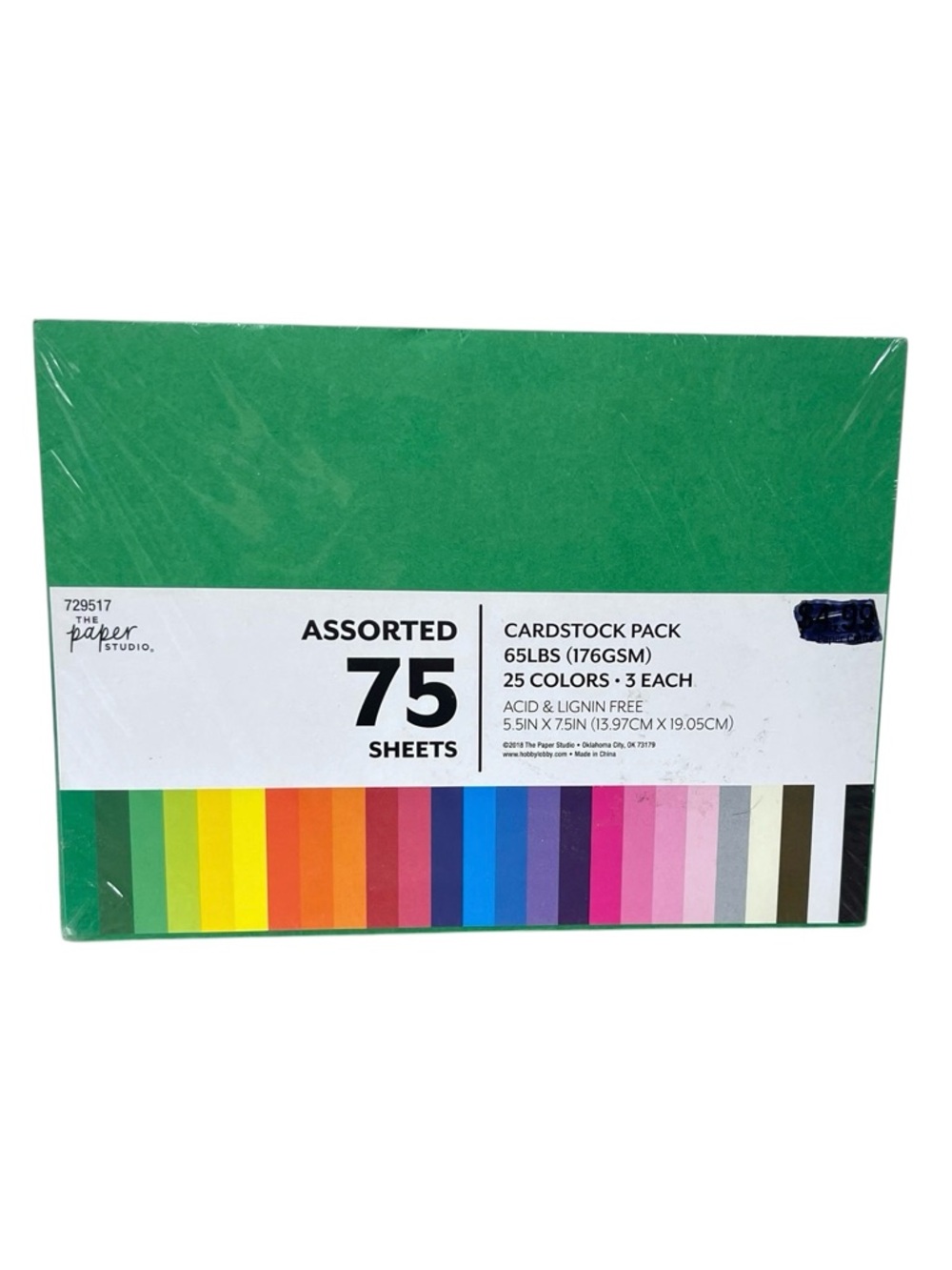 The Paper Studio Assorted 75 Sheets Cardstock Pack